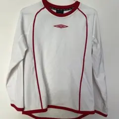 UMBRO メッシュ長袖シャツ ホワイト/レッド