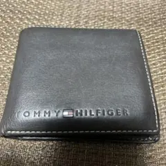 TOMMY HILFIGER 本革 二つ折り財布 ダークブラウン