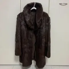ダークブラウン ファーコート