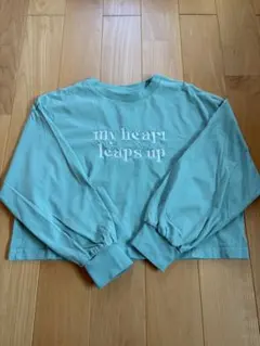 ジーユー⭐️キッズ⭐️クロップド丈カットソー⭐️150㎝