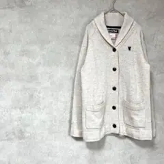 コーエン　ラムウール100%　長袖カーディガン　ゴリラ刺繍　春秋冬　Vネック