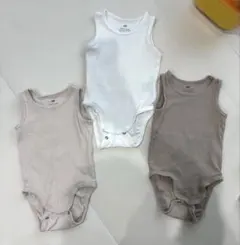 H&M ベビー ロンパース 3枚セット ノースリーブのサムネイル