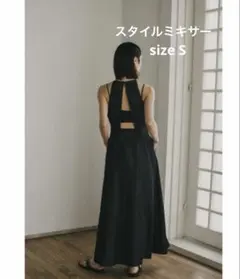 スタイルミキサー ノースリーブ ロングワンピース ブラック Sのサムネイル