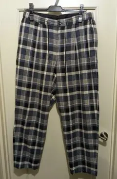 ビーミング　バイ　ビームス　黒　グレー　チェック　柄　パンツ