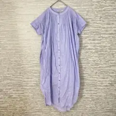 トラッツォドンナ ✨ワンピース F ラベンダー ロング　シャツワンピース