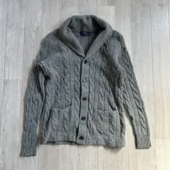 Polo Ralph Lauren ケーブルニット カーディガン グレー XS