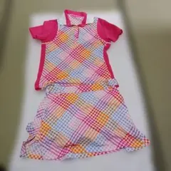 VIVA HEART チェック柄 ポロシャツとスカートセット セットアップ