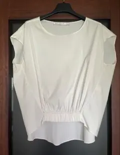 ZARA ホワイト ドルマン型半袖ブラウス XS