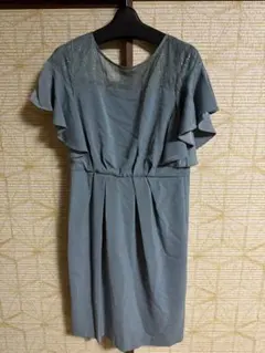 【極美品】アーバンリサーチロッソ 配色レースフレアスリーブドレス 結婚式 披露宴のサムネイル