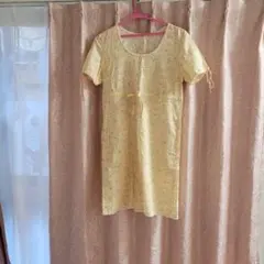 Pink House 花柄 半袖 ひざ丈ワンピース