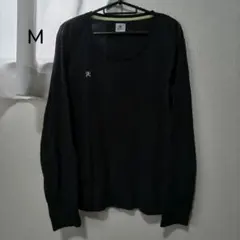 長袖Tシャツ ロンT ブラック Mサイズ シンプル 無地