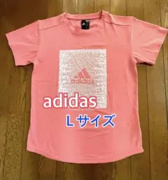adidas サーモンピンク レディースTシャツ L
