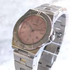 セイコー ルキア SEIKO レディース腕時計 シルバー ピンク文字盤 稼働品