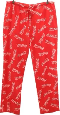 コカコーラ 総ロゴ コットンネル パジャマ パンツ M CocaCola