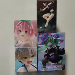プライズフィギュアセット☆ToLOVEる☆モモ&宇崎花&レヴィ&初音ミク