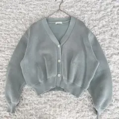 美品 ボールジィ シルケットコットンコード Vネックショートカーディガン