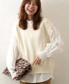 JOURNAL STANDARD relume コットン天竺クルーネックベストのサムネイル