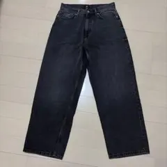 H&M BAGGYFIT デニムパンツ ブラック スケーターストリート30/30のサムネイル