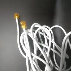 ホワイト モジュラーケーブル 2.5m