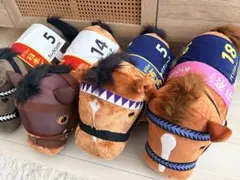 競走馬・競馬ぬいぐるみセット【日本ダービー・有馬記念・桜花賞】のサムネイル