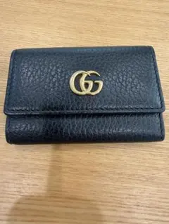 GUCCI ブラックレザー キーケース