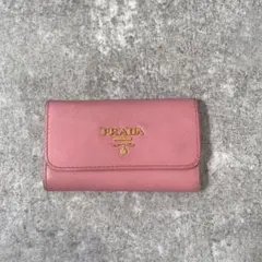 PRADA プラダ キーケース 6連 ペオニア サフィアーノレザー