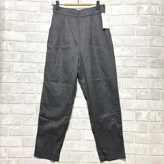 新品 未使用 ショコラフィネローブ テーパードパンツ F グレー タック 楽チンのサムネイル