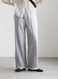 スウェットピンタックパンツ　セレクトモカ