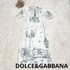 DOLCE&GABBANA ドルチェ&ガッバーナ 半袖ワンピース 白のサムネイル