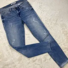 ザラベーシック ダメージデニム スキニー クロップド丈 Ｓ 22-13