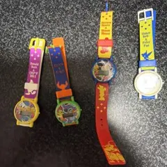ディズニー キャラクター デジタル腕時計 4本セット