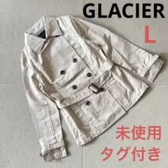 タグ付き未使用 GLACIER ショートトレンチコート L ベージュ