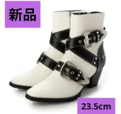 【正規品】 YOSUKE ショートブーツ M 23.5cm　ホワイト　送料込み