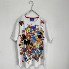 【Tokyo Disney Resort】キャラクター総柄Tシャツ【M】プリントのサムネイル