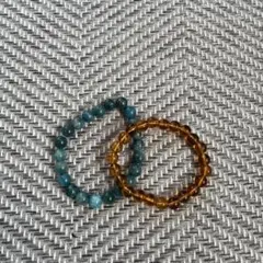 天然石ビーズブレスレット2個セット