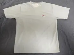 ブルー　ロゴ入り クルーネック Tシャツ