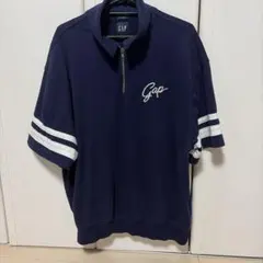 GAP ハーフジップ 半袖スウェット ゴルフウェア○ ネイビーのサムネイル