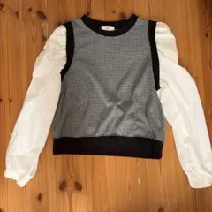 r-p-s チェック柄バルーンスリーブ長袖　Ｍサイズ