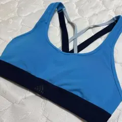 ✨美品✨adidas スポーツブラ　青 ストラップバック