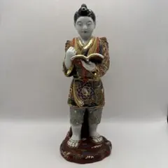特大47cm 九谷焼 15号 八幡窯 高砂人形 夫婦円満 置物 縁起物 長寿