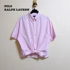 美品 ポロラルフローレン フロントリボン シャツ L ゆったり 現行タグのサムネイル