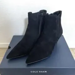 【美品】COLE HAAN スエード ショートブーツ ブラック 8.5 25.5のサムネイル
