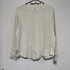 ユニクロ　ワッフル　クルーネック　Tシャツ　白　S