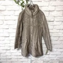 【新品】Burette Club ダウンコート 花柄　Aライン　フルジップ