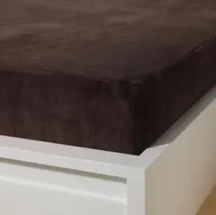 IKEA KRANSSALVIA ボックスシーツ 120x200 ブラウン