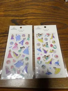 Disney Princess ぷっくりシール 2枚セット