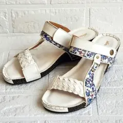 padourouge❣️ウェッジソールサンダル フラワープリント柄 Lサイズ