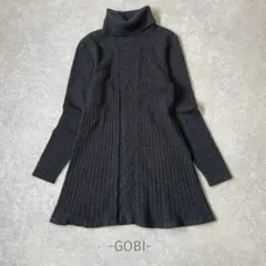 GOBI/タートルネックニット/M-L/ダークグレー/カシミヤ/チュニック