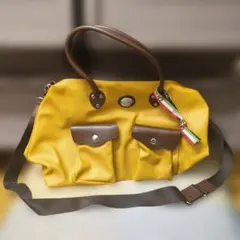 オロビアンコ　イタリア製　イエロー キャンバス　ショルダーバッグ