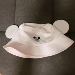 ミッキー帽子　ピンク　綿100%